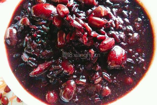 珍珠红豆黑糯米粥的做法图解6