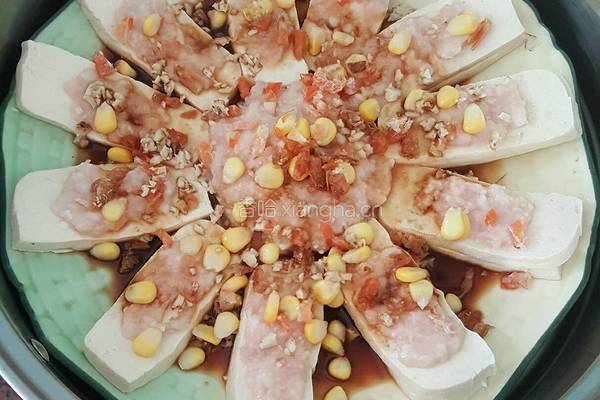 嫩肉蒸豆腐的做法图解4