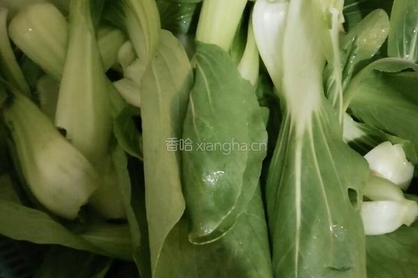 香菇小白菜的做法图解2