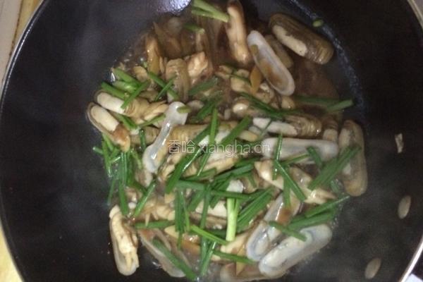 炒蛏子的做法图解10