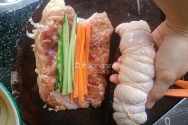 咖喱鷄腿蔬菜卷的做法图解3