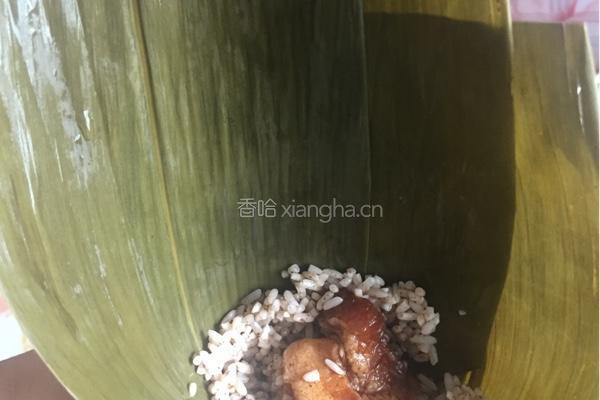 五香绿豆瘦肉粽的做法图解9