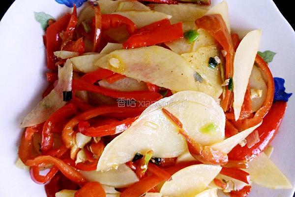 红辣椒丝炒土豆片的做法图解7