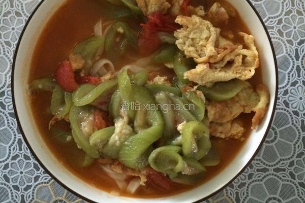 柿子鸡蛋丝瓜捞面的做法图解7