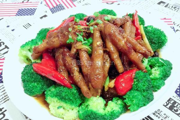 西兰花红烧鸡爪的做法图解10