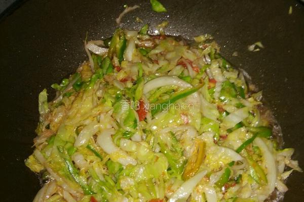 圆菜炒粉的做法图解4