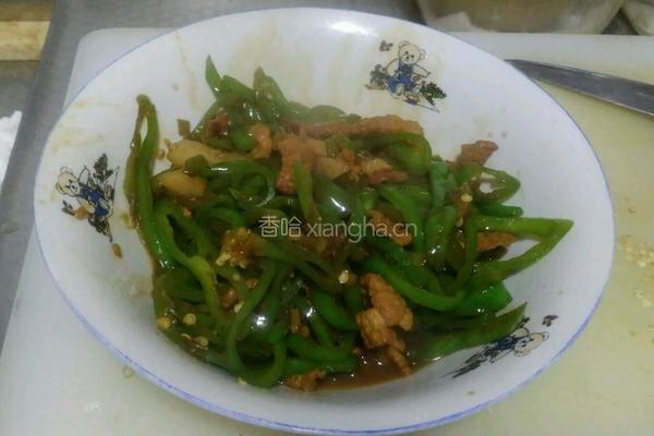 辣椒肉丝汆面的做法图解7