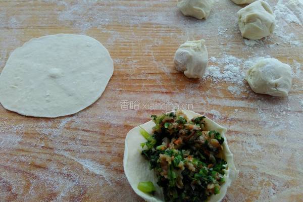 猪肉香菇小白菜馅馅饼的做法图解9
