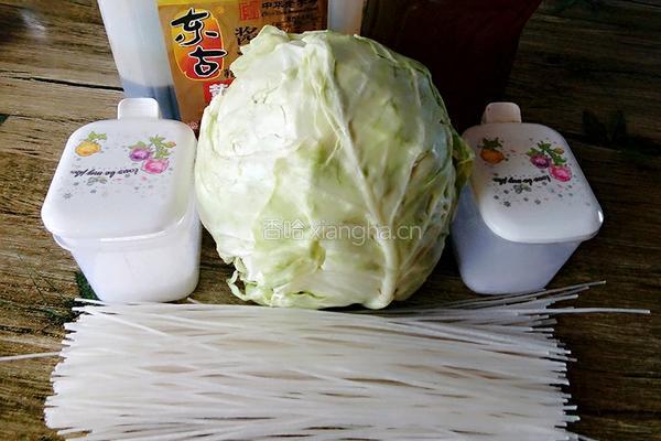 卷心菜炖粉条的做法图解1