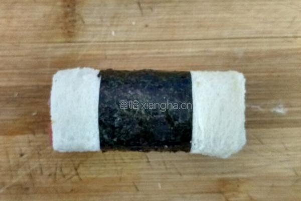 蓝精灵土司卷的做法图解7