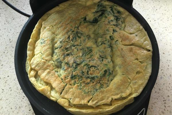 菠菜鸡蛋饼的做法图解7
