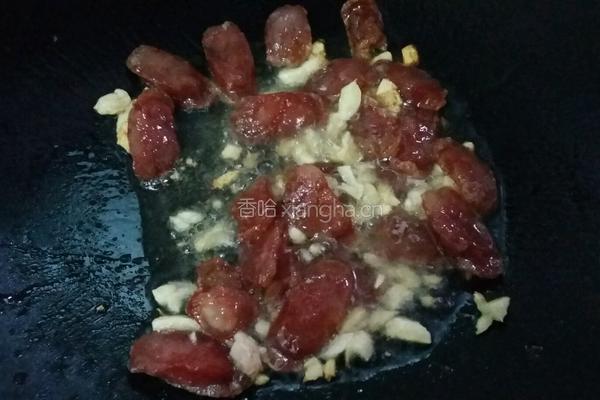 荷兰豆炒腊肠的做法图解5