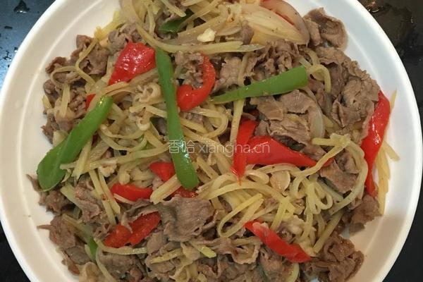 羊肉卷爆炒土豆丝的做法图解6