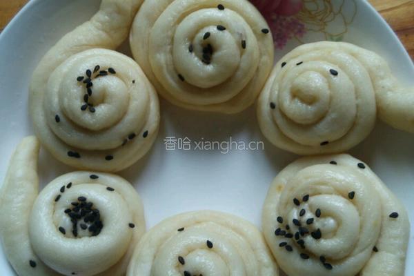 蜗牛馒头的做法图解3