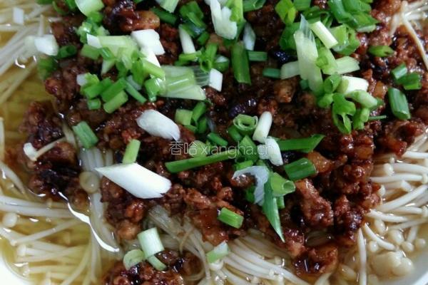 肉沫金针菇的做法图解4