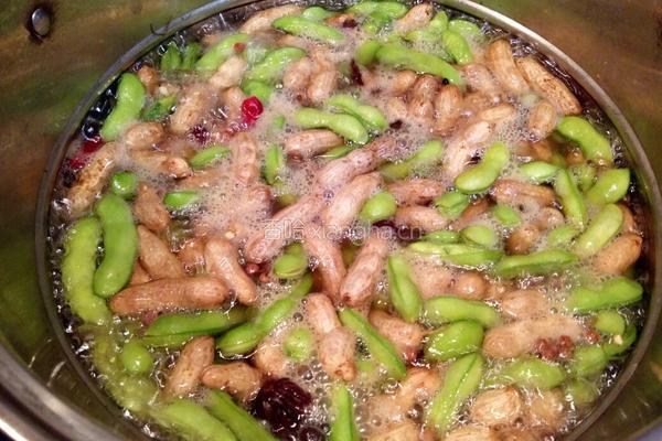 五香花生毛豆的做法图解4