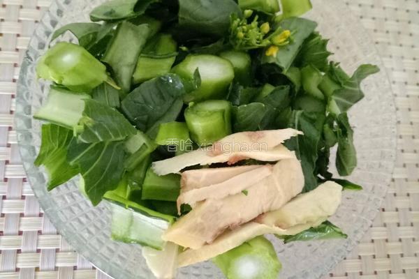 咸蛋菜心粥的做法图解4