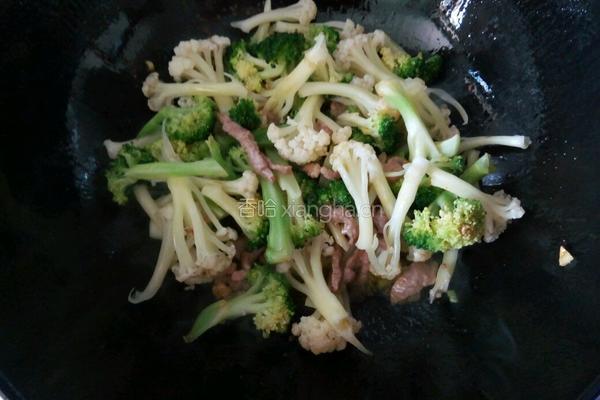 肉丝炒双花的做法图解9