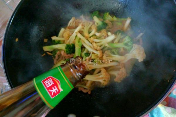 肉丝炒双花的做法图解12