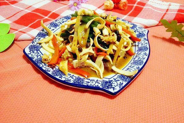豆豉烧黄喉的做法图解5