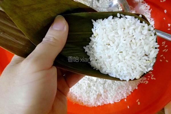 五香咸肉绿豆粽的做法图解10