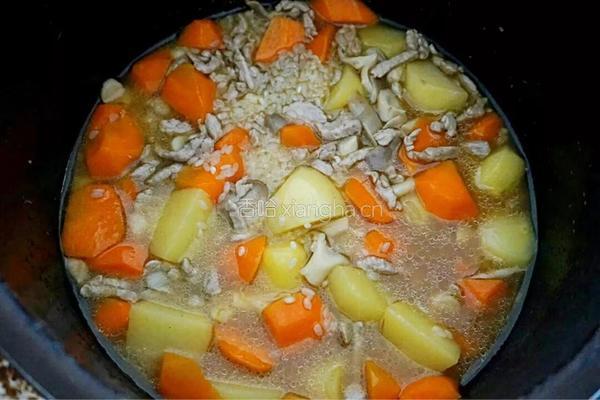 土豆焖肉饭的做法图解6