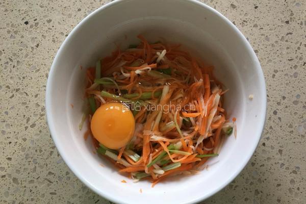 菜丝煎饼的做法图解4