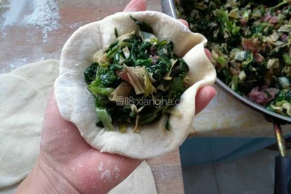 豆腐皮小白菜猪肉馅包子的做法图解7