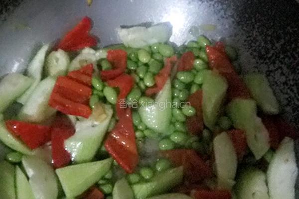 丝瓜炒毛豆的做法图解5