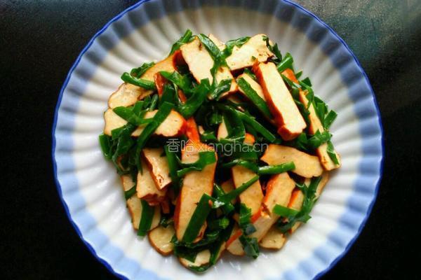 韭菜炒豆干的做法图解4