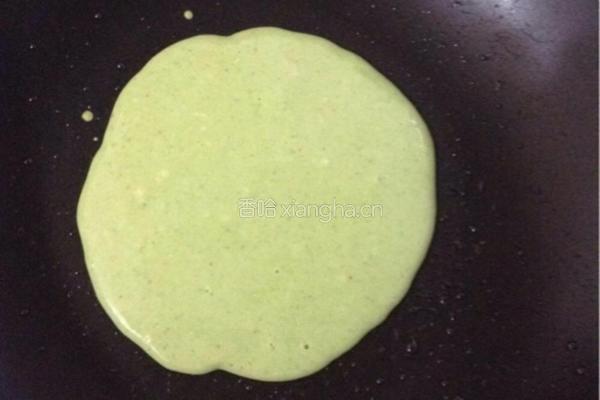 菜汁煎饼的做法图解5
