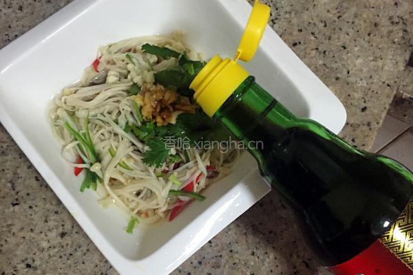 凉拌金针菇的做法图解4