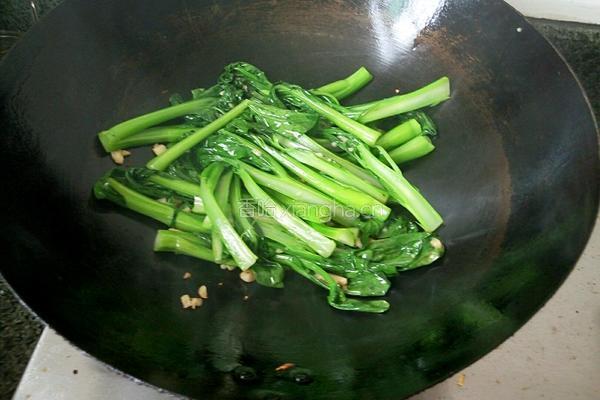 炒菜芯的做法图解3