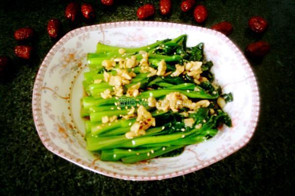 炒菜芯的做法图解4