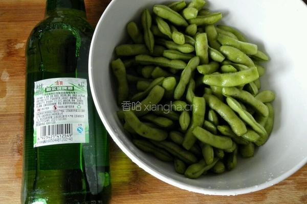 啤酒烧毛豆的做法图解1