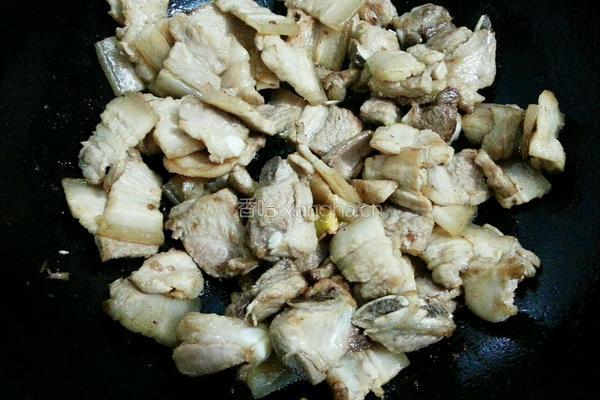 蒜苔炒五花肉的做法图解4