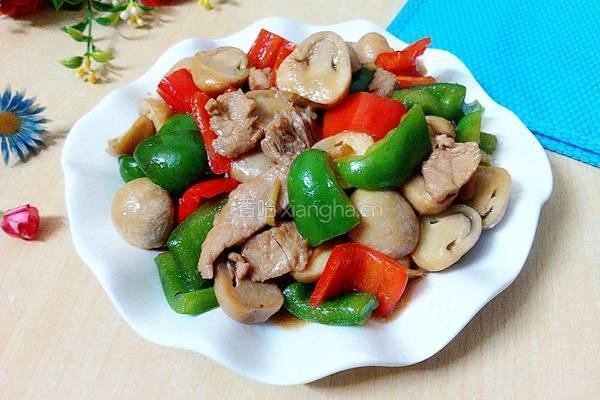 草菇炒瘦肉的做法图解8