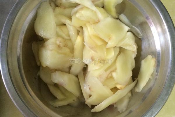嫩姜炒肉的做法图解4