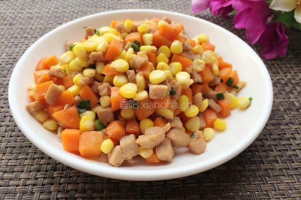 玉米胡萝卜炒肉丁的做法图解10