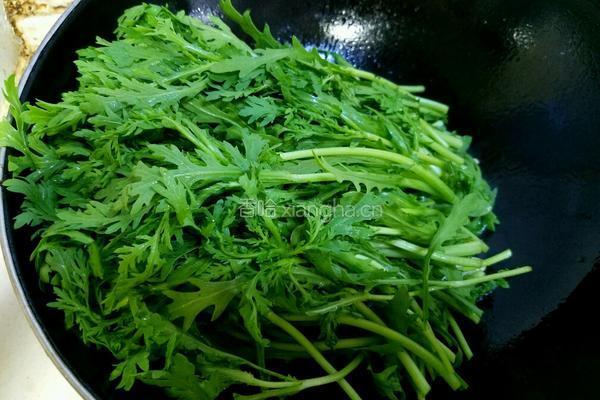 清炒茼蒿菜的做法图解4