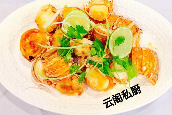 姜片炒龙虾尾