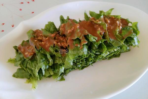 芝麻酱拌油麦菜的做法图解7
