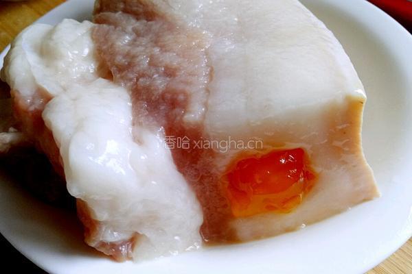 咸蛋黄酿五花肉的做法图解4
