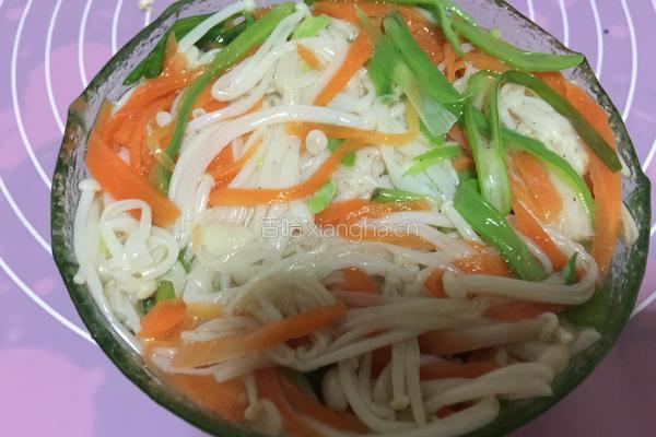 黑芝麻金针菇的做法图解4