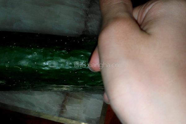 凉伴西瓜皮丶黄瓜的做法图解4