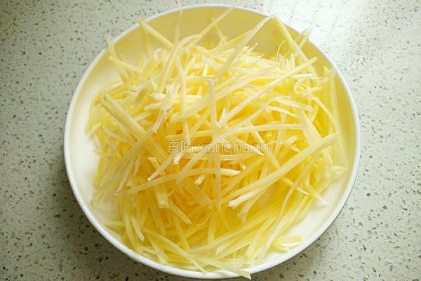 青椒土豆丝炒饭的做法图解4