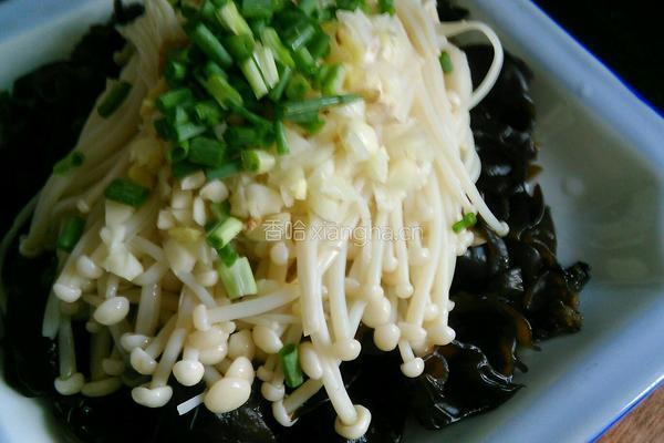 凉拌黑木耳金针菇（降血压的菜)的做法图解10