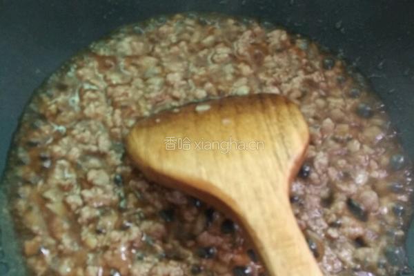 肉末芥兰的做法图解7