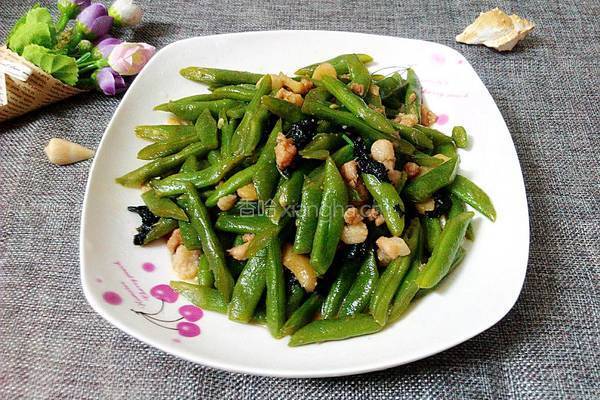 紫苏肉沫炒四季豆的做法图解8