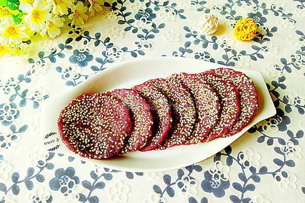 芝麻紫薯蒸饼的做法图解7